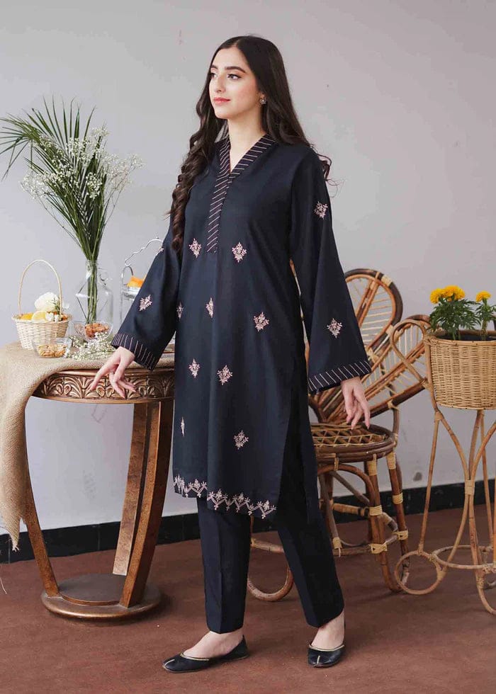 BT 1135-Dhanak - 3 Piece Unstitched Embroidered Dhanak Fabric With Dhanak Shawl