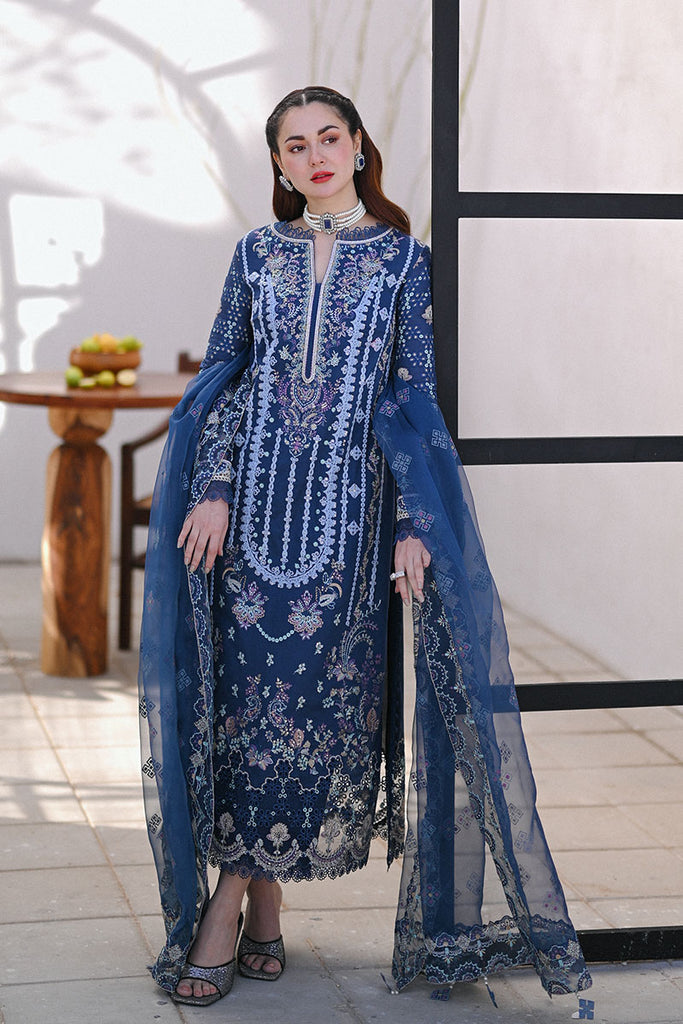 SP 2545-3 Piece Embroidered Lawn Shirt with Embroidered Organza Dupatta