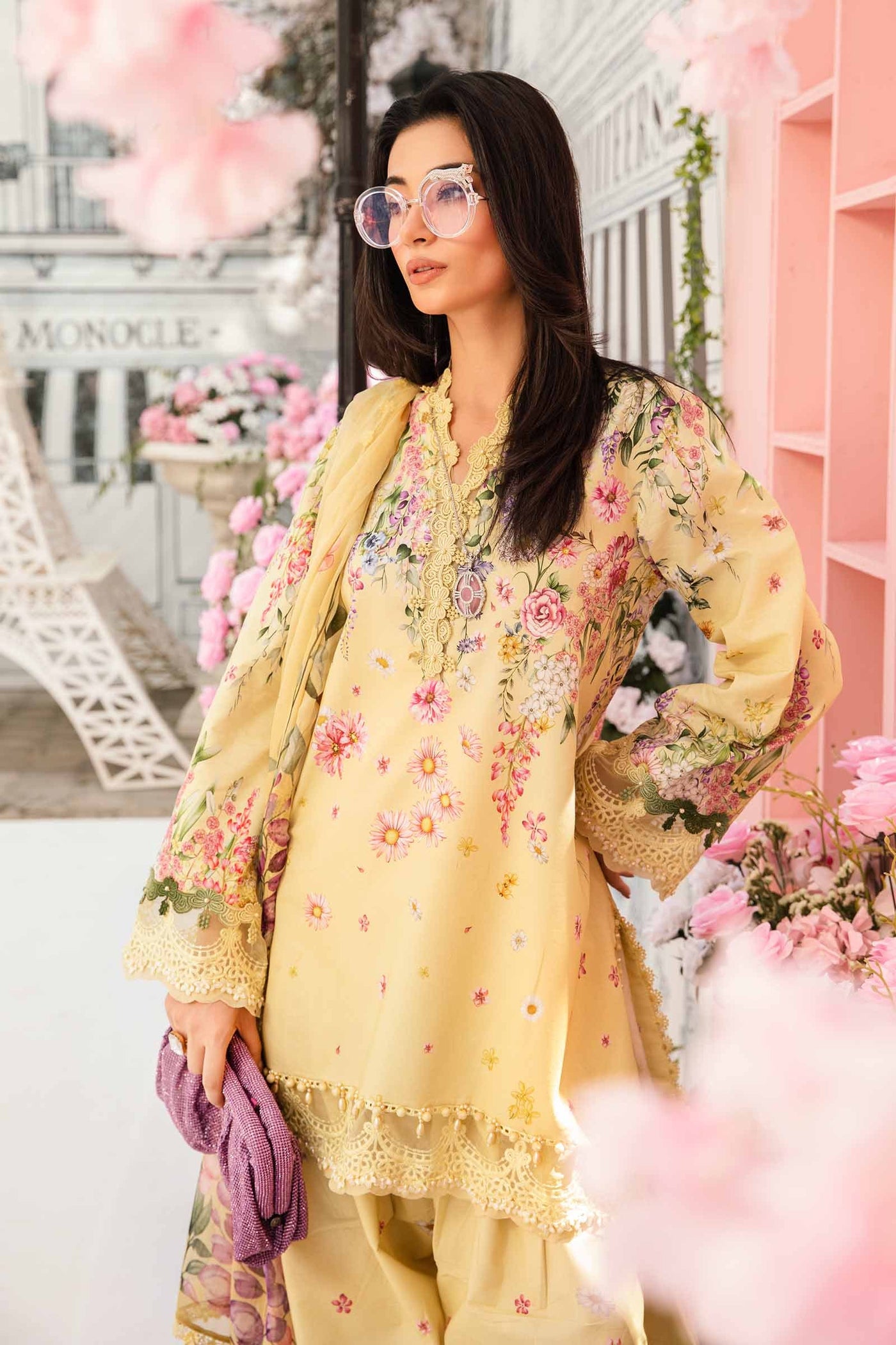 MB 512-B 3Pc Digital Printed Lawn Shirt with Printed Chifoon Dupatta