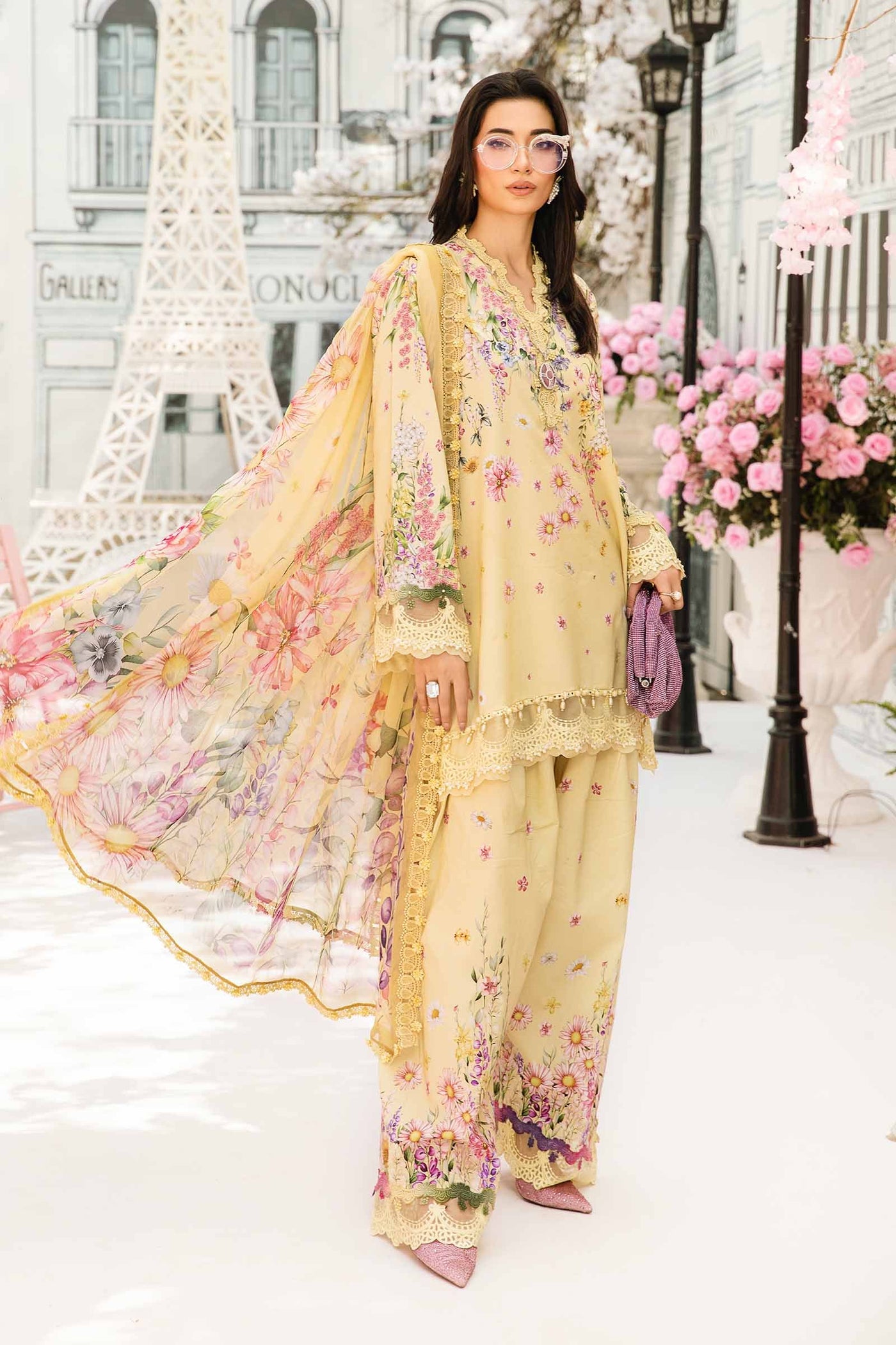 MB 512-B 3Pc Digital Printed Lawn Shirt with Printed Chifoon Dupatta