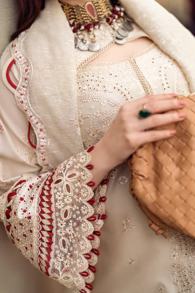 QL 2660-3Pc Embroidered Lawn Shirt with Embroidered Cotton Net Dupatta