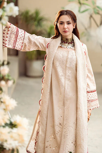 QL 2660-3Pc Embroidered Lawn Shirt with Embroidered Cotton Net Dupatta