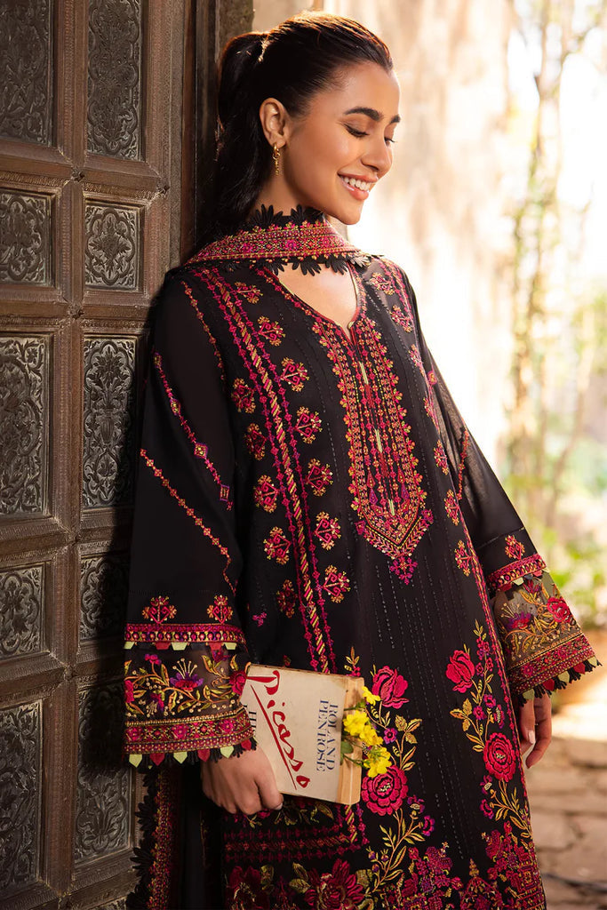 ZH 960-Dhanak Stuff 3 Piece Fully Embroidered Suit With Dhanak Embroidery Shawl