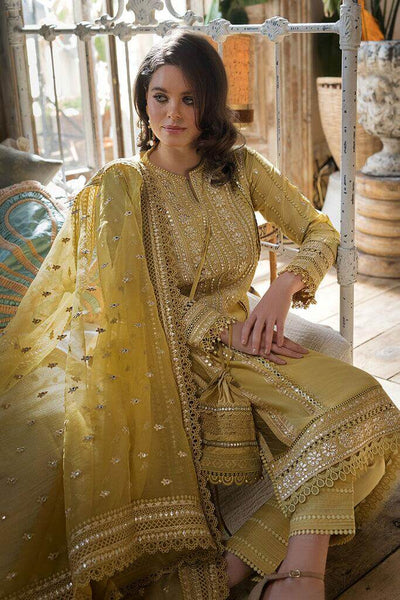 SN 62-3 Pc Heavy Embroidered Lawn Suite With Full Embroidered Organza Dupatta