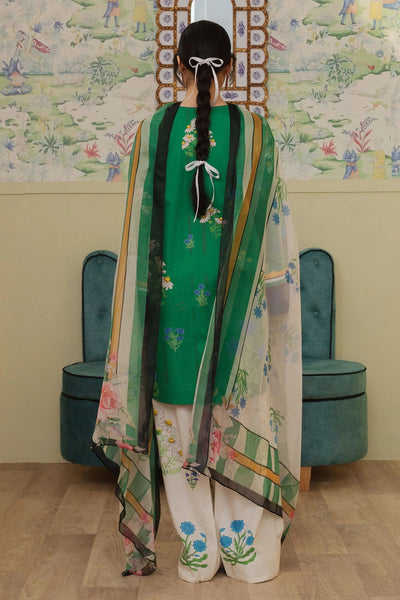 CO 498-3 Piece Unstitched Digital Printed Lawn Suit ( Fine Printed Polly Lawn Dupatta )