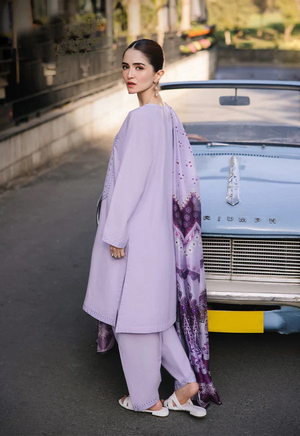 ZS 2625-3 Pc Embroidered Lawn Shirt with Polly Lawn Dupatta