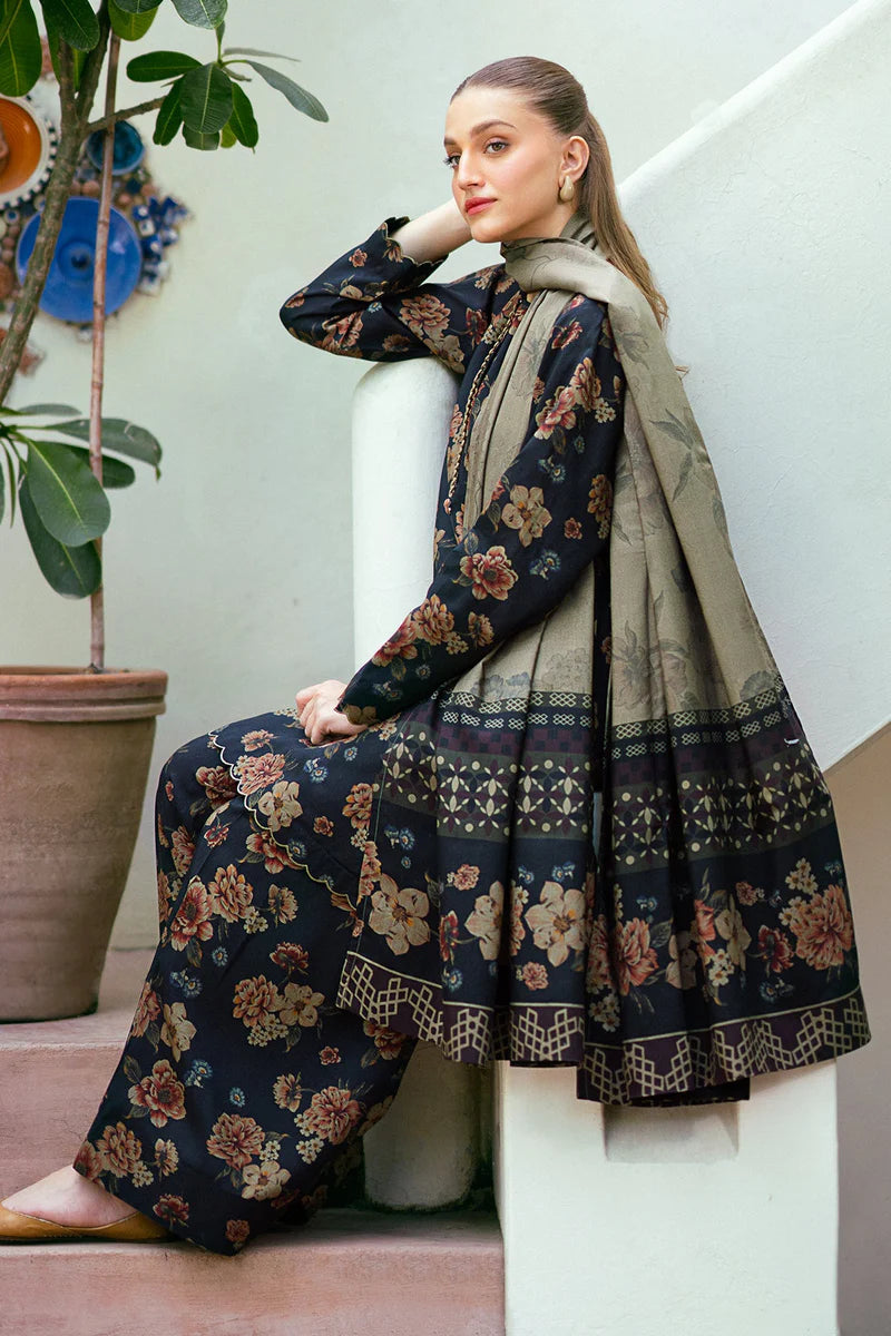 BQ 412-3 Piece Digital Printed Lawn Shirt Trouser with Lawn Dupatta