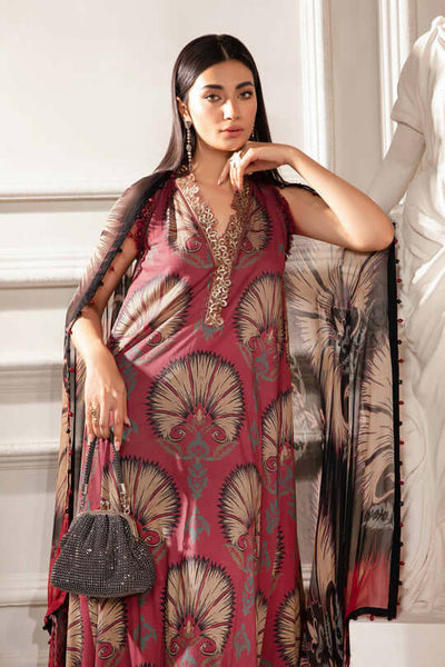 MB 444-3 Piece Unstitched Digital Printed Lawn Suit ( Printed Voil Dupatta )