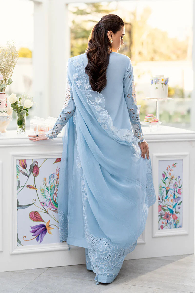 CS 2645-3 Pc Embroidered Lawn Shirt with Embroidered Chifoon Dupatta With Patches